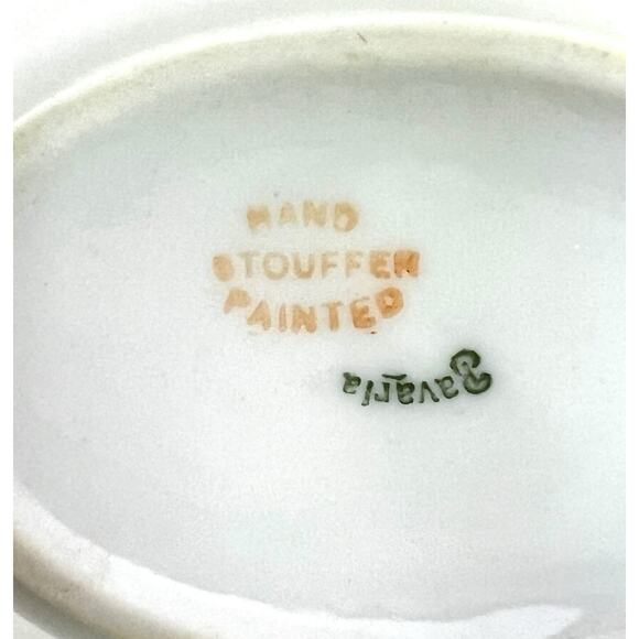 Vintage Stouffer Creamer and Sugar Set Hand Painted Bavaria Porcelain Gold Trim - Picture 4 of 16